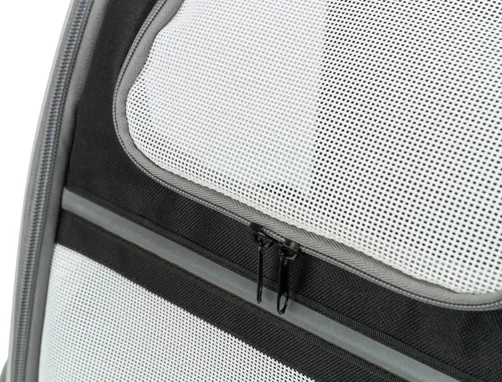 TRIXIE Transportní batoh CHLOE, 39 x 43 x 27 cm, max 8 kg, světlešedá/černá