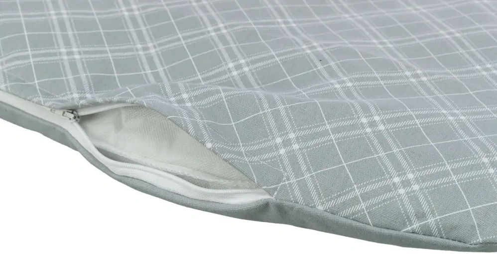 TRIXIE Oválný polštář JESSIE, bavlna/polyester, šedá/bílá 110 x 80 cm