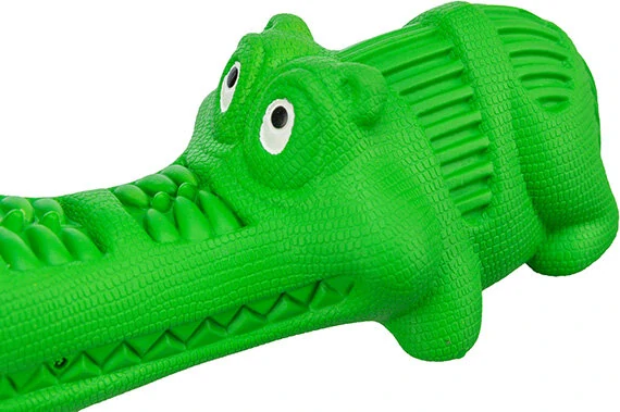 TRIXIE DOG ACTIVITY krokodýl na pamlsky, 18 cm, přírodní guma, zelená