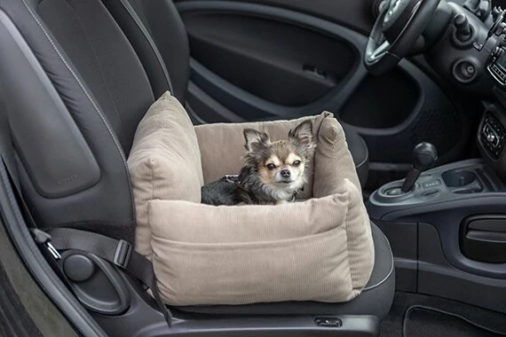 TRIXIE Sedačka / pelech do auta, 55 x 50 x 30 cm, šedobéžová