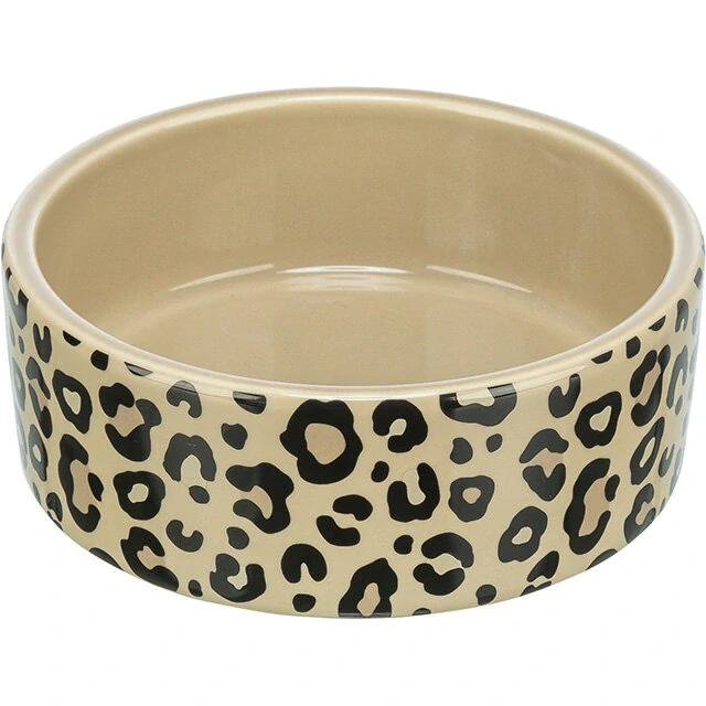 TRIXIE Keramická miska LEO, 0,3 l/ 12 cm, hnědá/leopardí