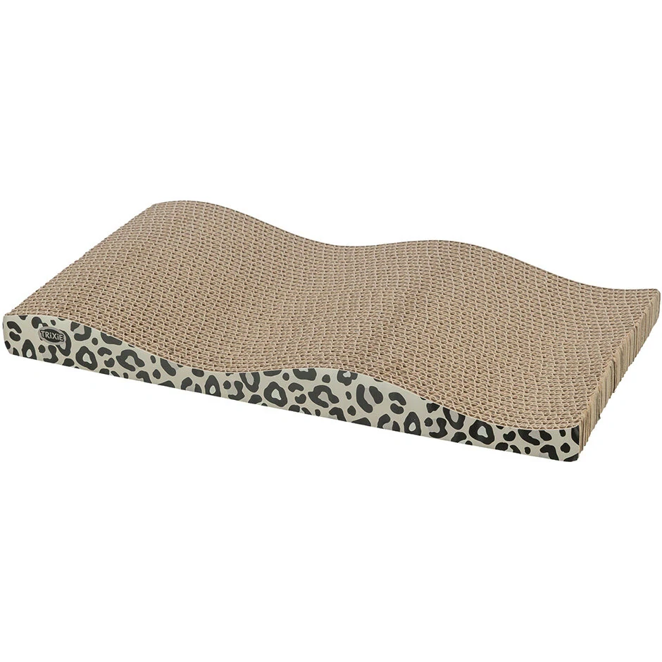 TRIXIE Škrabací karton LEO, vlnovka s catnipem, 44 x 6 x 25 cm, 2 ks, leopardí
