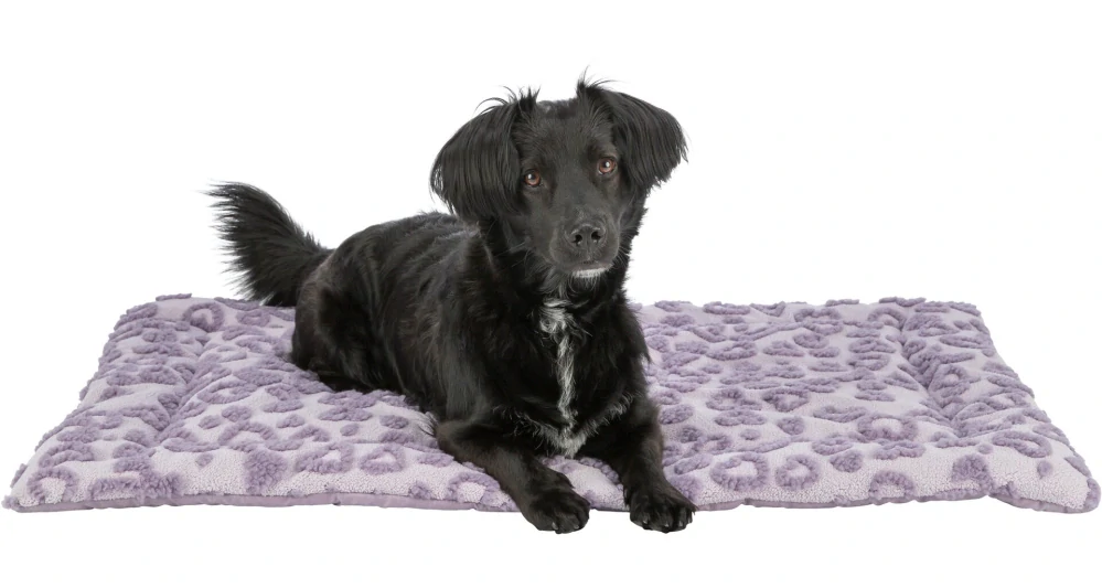 TRIXIE Podložka na ležení HEARTS, 90 x 70 cm, lila - LIMITOVANÁ NABÍDKA