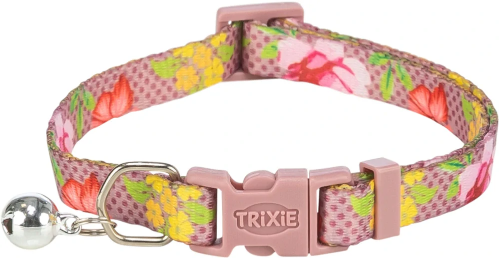 TRIXIE Obojek pro kočky, s květinami, 20–34 cm/10 mm, různé barvy