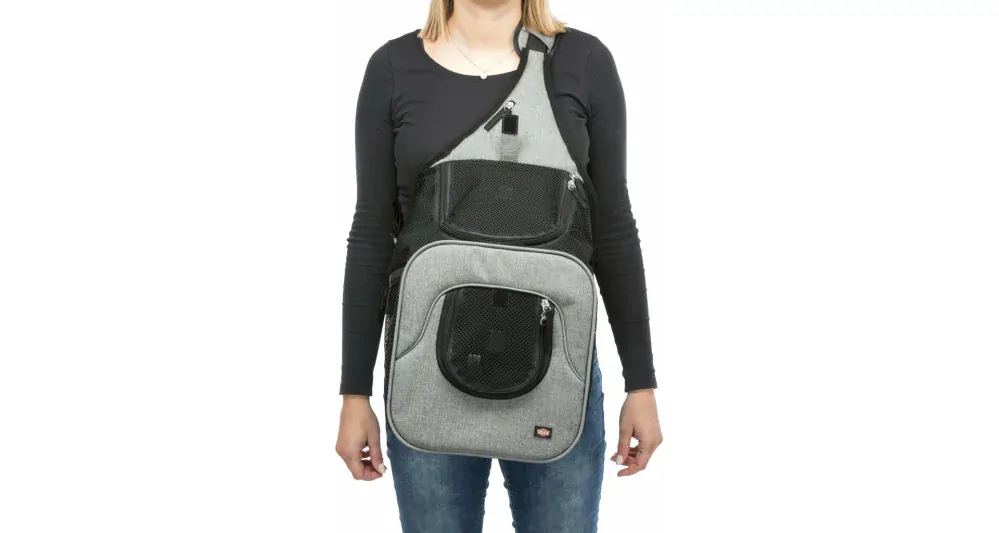 TRIXIE Nylonový batoh SAVINA klokanka 30x26x33cm černo-šedý (max. 10kg)