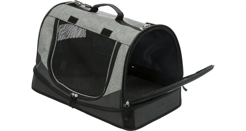 TRIXIE Transportní taška-pelíšek HOLLY 50x30x30 cm nylon,černo/šedá (max 15kg)