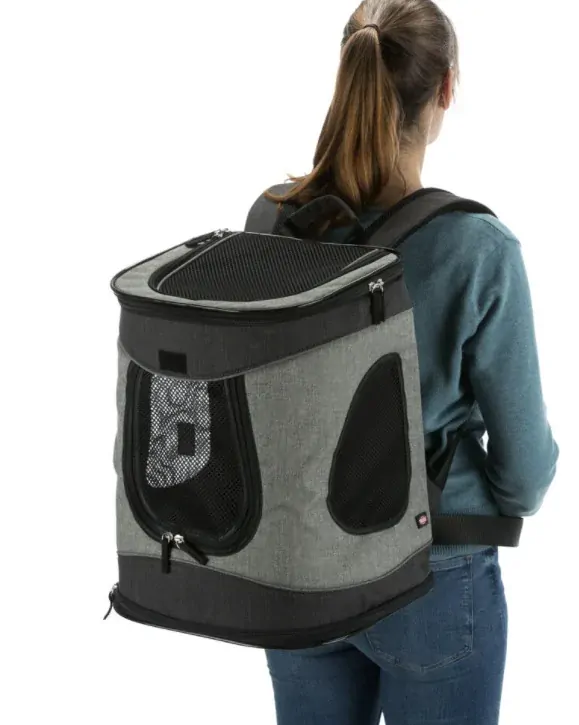 TRIXIE Nylonový batoh TIMON,  34 x 44 x 30cm, max. 12kg, šedá