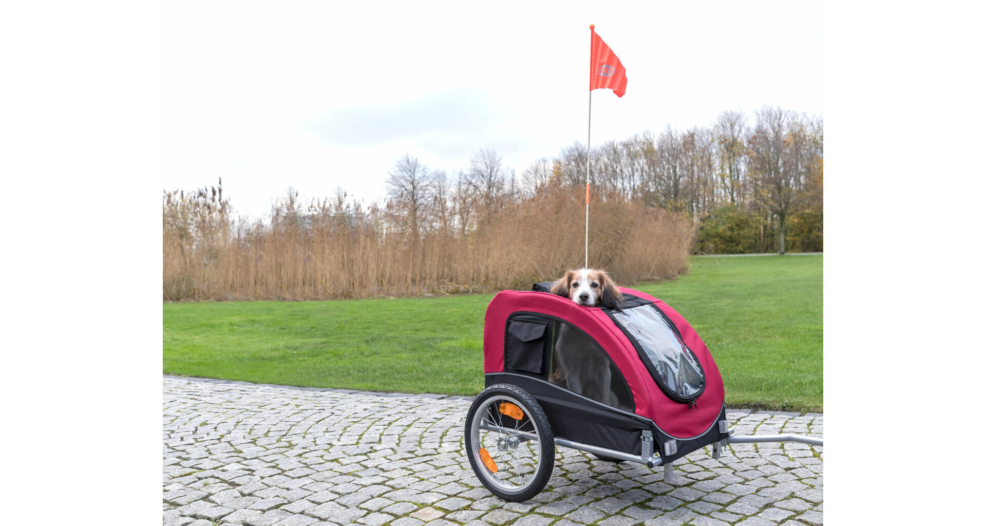 TRIXIE Vozík pro psa za jízdní kolo M 63 x 68 x 75/137 cm, nosnost max. 22 kg