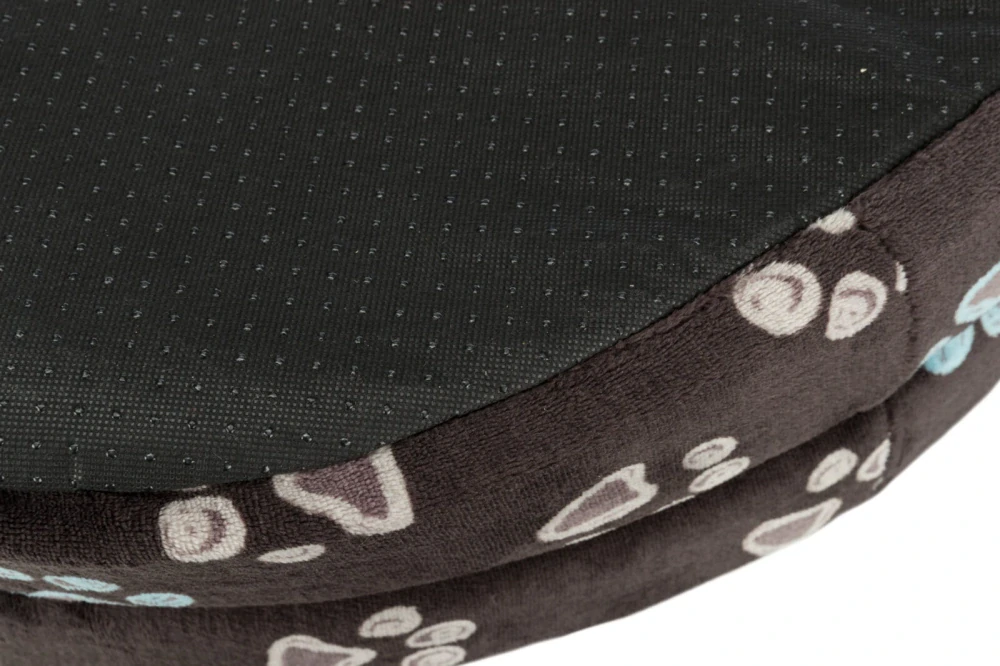 TRIXIE Oválný pelech JIMMY, taupe-šedý s tlapkami 95 x 85cm