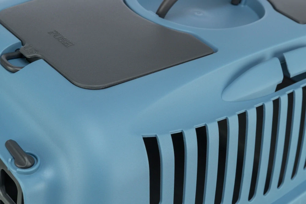 TRIXIE Transportní box CAPRI II, XS-S: 37x34x55cm (max. 8kg) - tmavě šedá/modrá