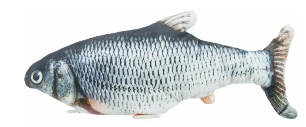 TRIXIE Ryba jako živá, mrskající se, s catnipem, látka, 30cm (RP 2,90 Kč)