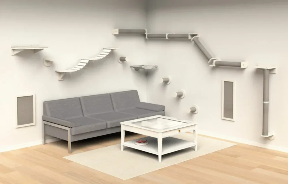 TRIXIE Hammock - lůžko k připevnění na zeď,  42 x 41 cm, šedá