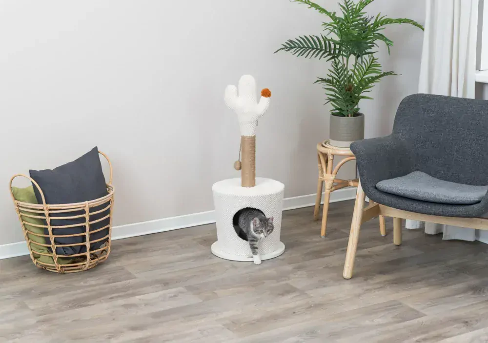 TRIXIE Jeskyně se škrabacím kaktusem, , ø 36 x 84 cm, krémová