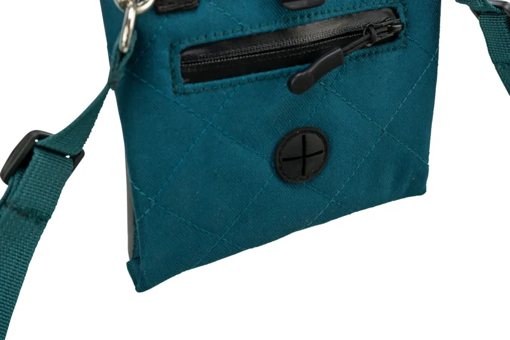 TRIXIE TWIN, taštička na pamlsky, 15 x 18 x 2,5 cm, bavlna/polyester, petrolejová