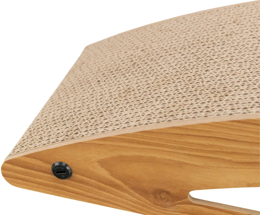 TRIXIE Škrabací rampa s míčem, 40 × 17 × 20 cm, dřevo/karton/sisal