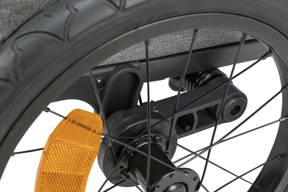 TRIXIE Vozík za kolo, L: 55,5 × 77 × 105/147 cm, do 45 kg, šedá/šalvějová