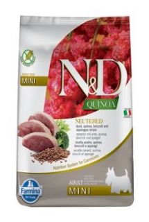 N&D Quinoa DOG Neutered Duck&Broccoli&Asp. Mini 2,5kg