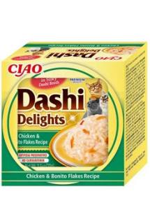 Churu Cat CIAO Dashi kuře a vločky z tuňák. pruh. 70g