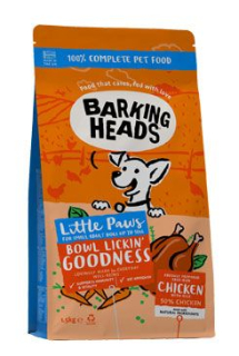 BARKING HEADS Little Paws Bowl Lickin Good Chick 1,5kg