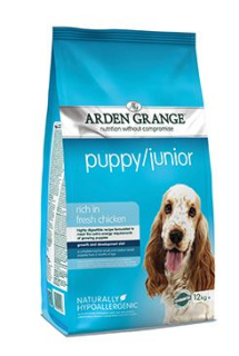 Arden Grange Dog Puppy/Junior rich in fresh Chick.12kg