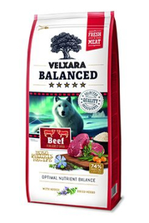 Velxara Balanced FM Dog Adult Monoprot.Beef&Rice 12kg