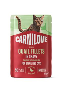 Carnilove Cat Pouch Gravy Quail+Dandelion Steril. 85g