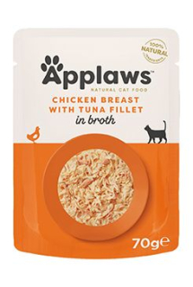 Applaws Cat kapsa Adult Broth kuřecí prsa s tuňákem70g