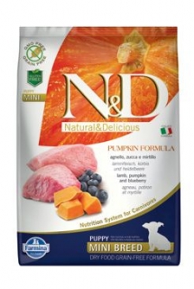 N&D Pumpkin DOG Puppy Mini Lamb & Blueberry 7kg