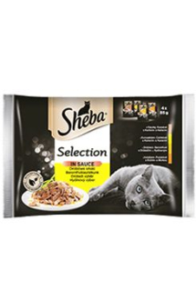 Sheba kapsa Selection drůbeží šťavnatý výběr 4x85g