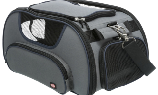 TRIXIE Transportní taška WINGS, do letadla, 28 x 23 x 46cm, šedá/modrá (max 20kg)