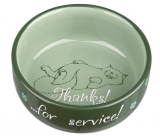 TRIXIE Keramická miska barevná s ležící kočkou 300ml/11cm