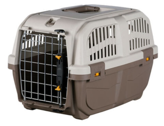 TRIXIE Transportní přepravka SKUDO 3, S,  40x39x60cm tmavě šedá/písková (max. 24kg)