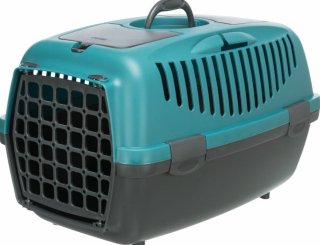 TRIXIE Transportní box CAPRI II, XS-S: 37x34x55cm (max. 8kg) - tmavě šedá / petrolejová