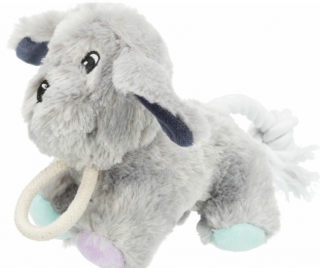 TRIXIE JUNIOR Dog, plyšový pes pro štěně, se zvukem a lanem, 24cm