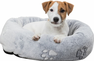 TRIXIE NANDO kulatý pelech s okrajem, 50 × 40 cm, světlešedá