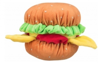 TRIXIE BURGER, plyšový hamburger se zvukem, 13cm