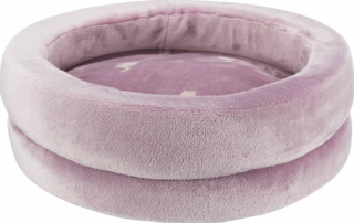 TRIXIE LILLY, kruhový pelech s pevným okrajem a polštářem, ø 45 cm, starorůžová - DOPRODEJ