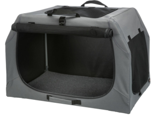 TRIXIE Skládací cestovní box EASY, M-L: 95 x 63 x 69cm, šedý