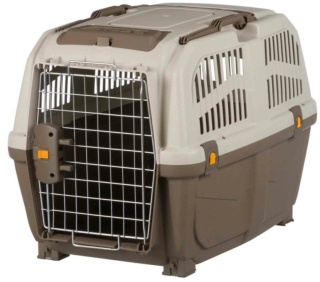 TRIXIE Transportní přepravka SKUDO 5, M, 59x65x79cm tmavě šedá/písková (max. 35kg)