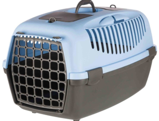 TRIXIE Transportní box CAPRI III 40x38x61cm (max. 12kg) - tmavě šedá/pastelově modrá