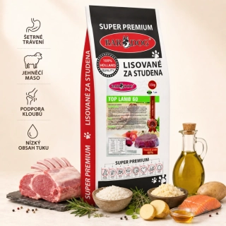 BARDOG Granule Lisované za studena TOP LAMB 60 15 kg