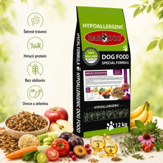 Bardog Hypoalergenní grain free granule Insect Holistic 12 kg