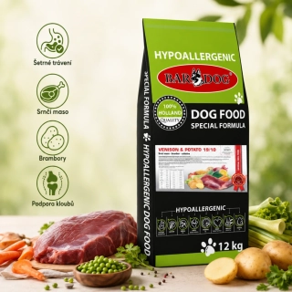 Bardog Hypoalergenní granule Venison Potato 12 kg