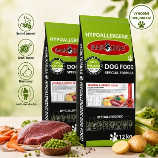 Bardog Hypoalergenní granule Venison Potato 2 x 12 kg