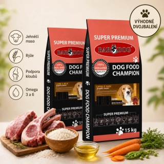 Bardog Super prémiové granule Lamb rice 24/14 2 x 13 kg