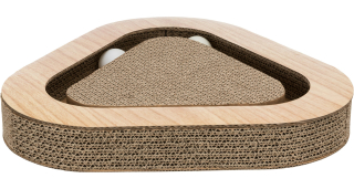 TRIXIE Škrábací karton image dřevo, uvnitř míčky, 36x5x36cm