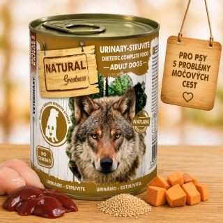 Natural Greatness URINARY-STRUVIT, veterinární dieta, konzerva pro psy 400g