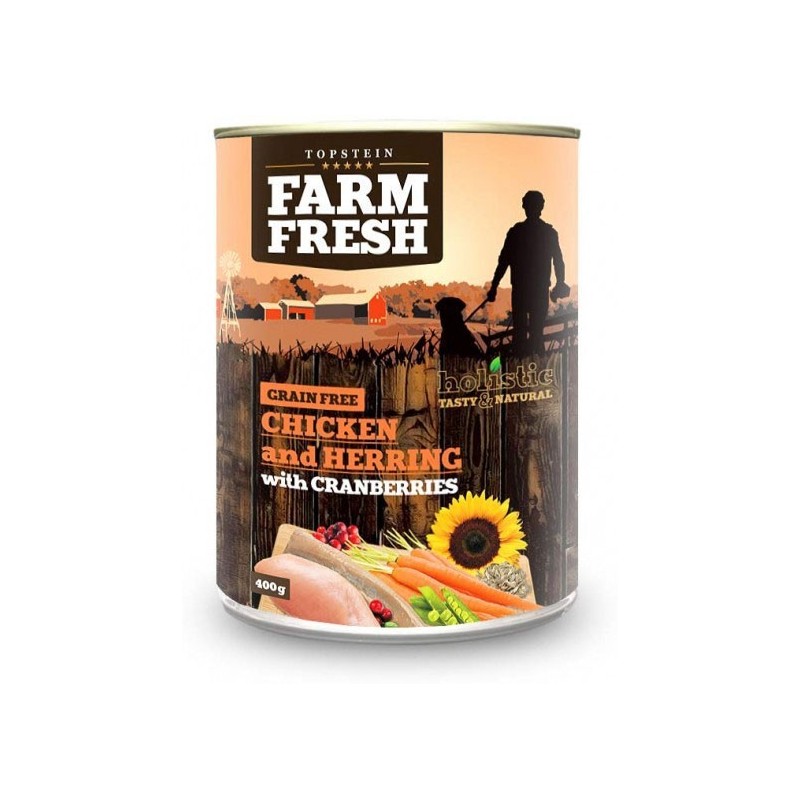 Topstein Farm Fresh - CHICKEN and HERRING with CRANBERRIES 400 g
